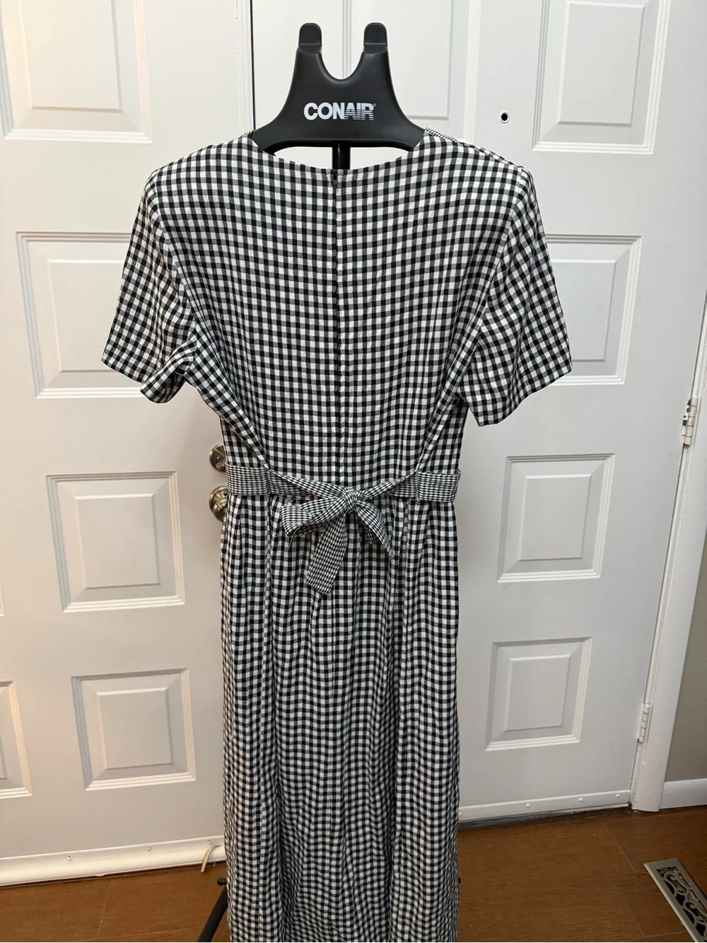 Kathie Lee Collection Black and White Gingham Maxi Dress - Picture 4 of 6